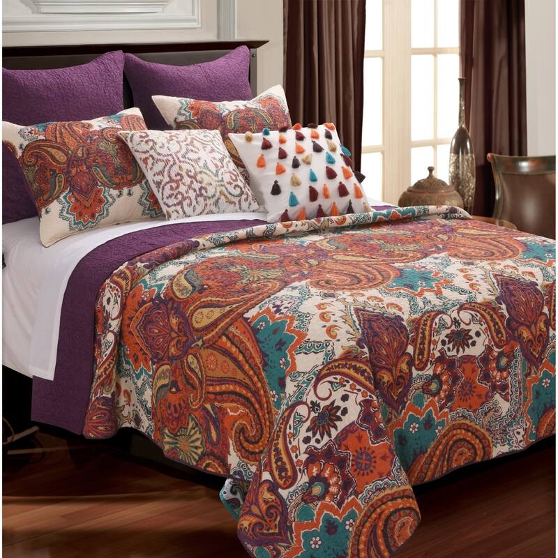 The Curated Nomad Horsdal 100% Cotton Paisley Norvana Quilt Set