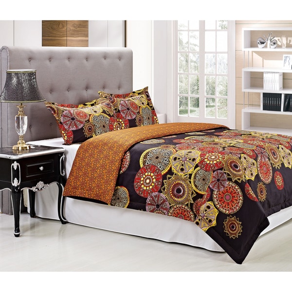 Superior Sunburst 3-piece Cotton Duvet Cover Set