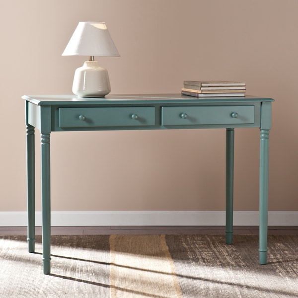 SEI Furniture Winfield Agate Green 2-Drawer Writing Desk. Opens flyout.