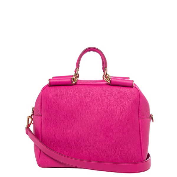 Dolce & Gabbana 'Sicily' Hot Pink Leather Boston Bag - Free Shipping ...