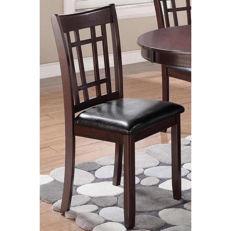 Splendor Espresso with Black Seat Dining Chairs (Set of 2)