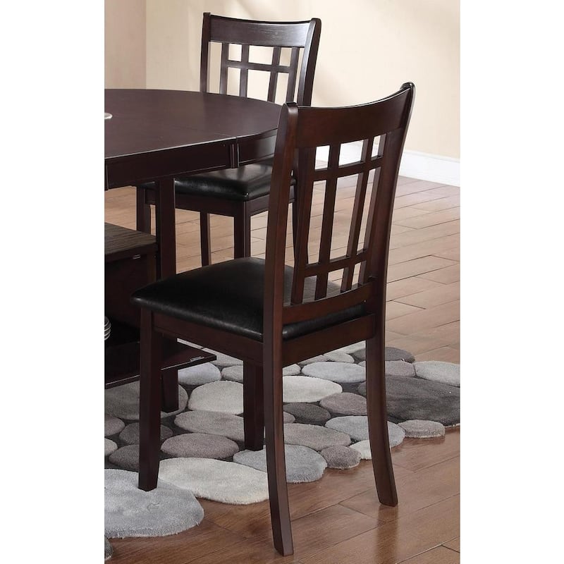 Splendor Espresso with Black Seat Dining Chairs (Set of 2)