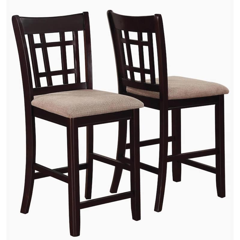 Splendor Espresso Counter Height Dining Stools (Set of 2)