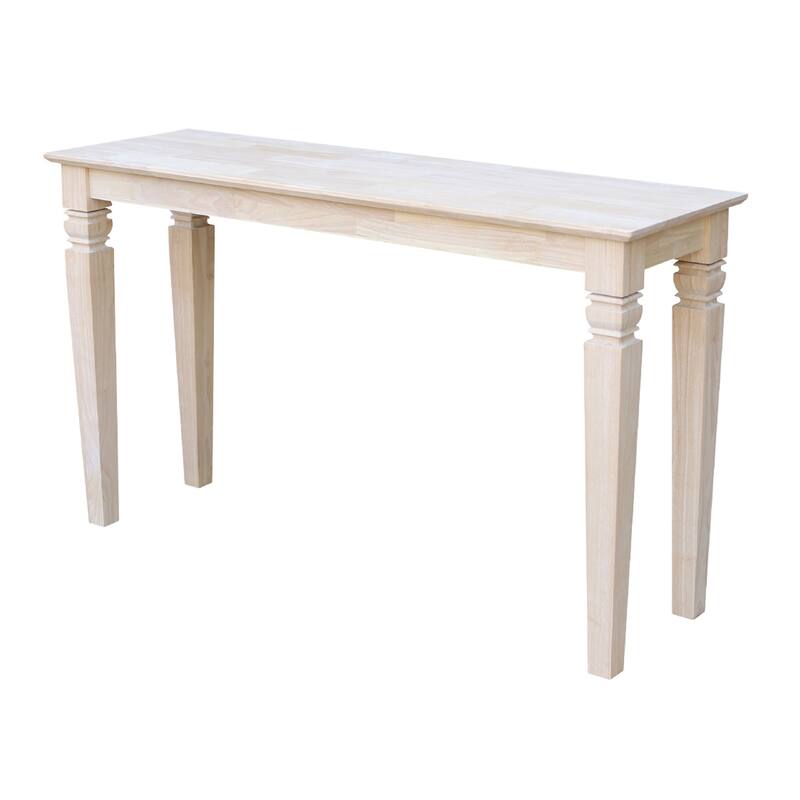 Unfinished Solid Parawood Java Console/ Sofa Table