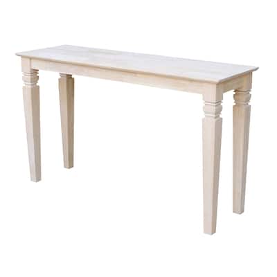 Unfinished Solid Parawood Java Console/ Sofa Table