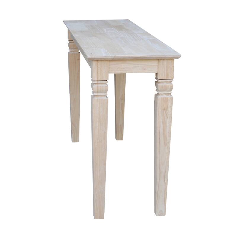 Unfinished Solid Parawood Java Console/ Sofa Table