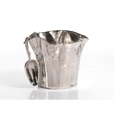 12" Diameter Aluminum Ice Bucket with Scoop