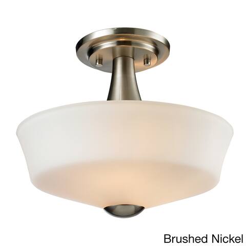 Avery Home Lighting Montego 2-light Matte Opal Glass Semi-flush Mount