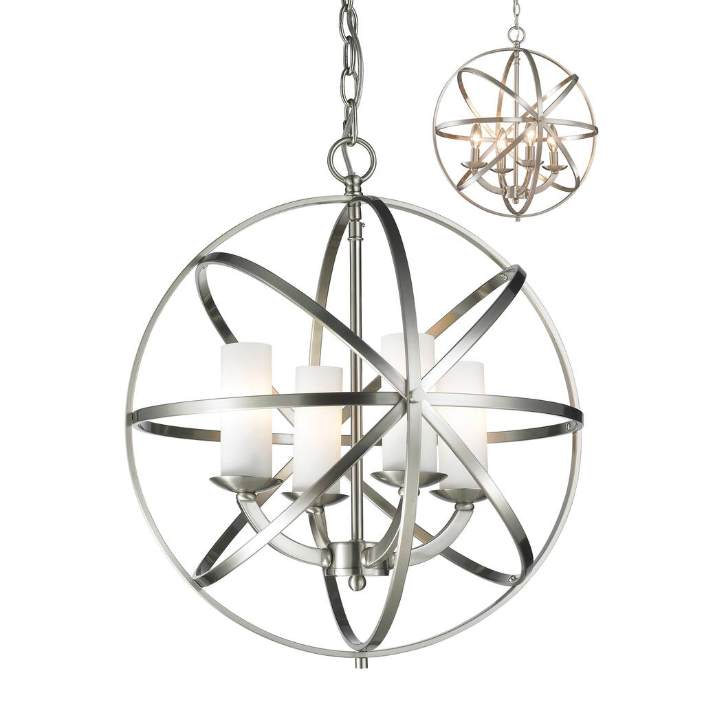 Avery Home Lighting Aranya Brushed Nickel 4-light Chandelier