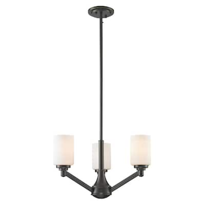 Avery Home Lighting Montego Oil Rubbed Bronze 3-light Chandelier - Silver