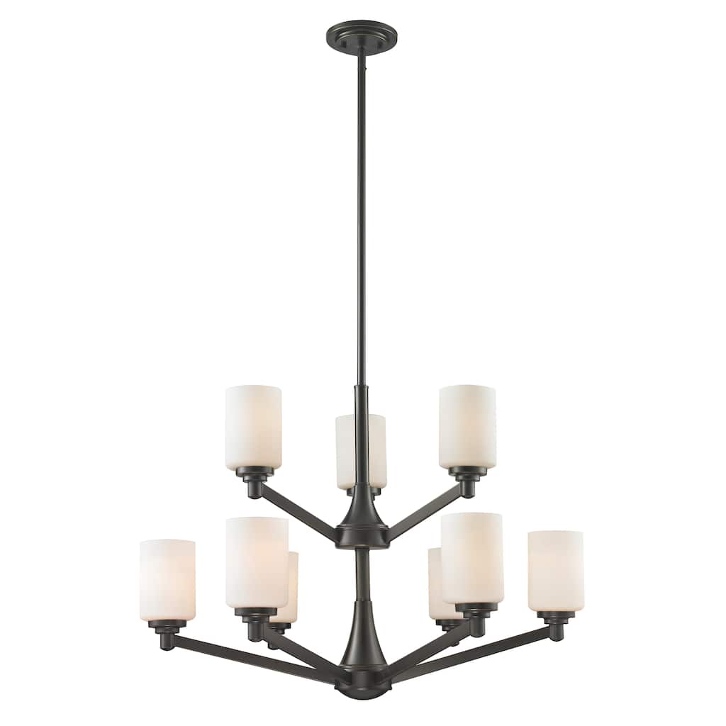Avery Home Lighting Montego Oil Rubbed Bronze 9-light Chandelier - Silver