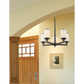 Z-Lite Savannah Oil Rubbed Bronze 5-light Chandeli