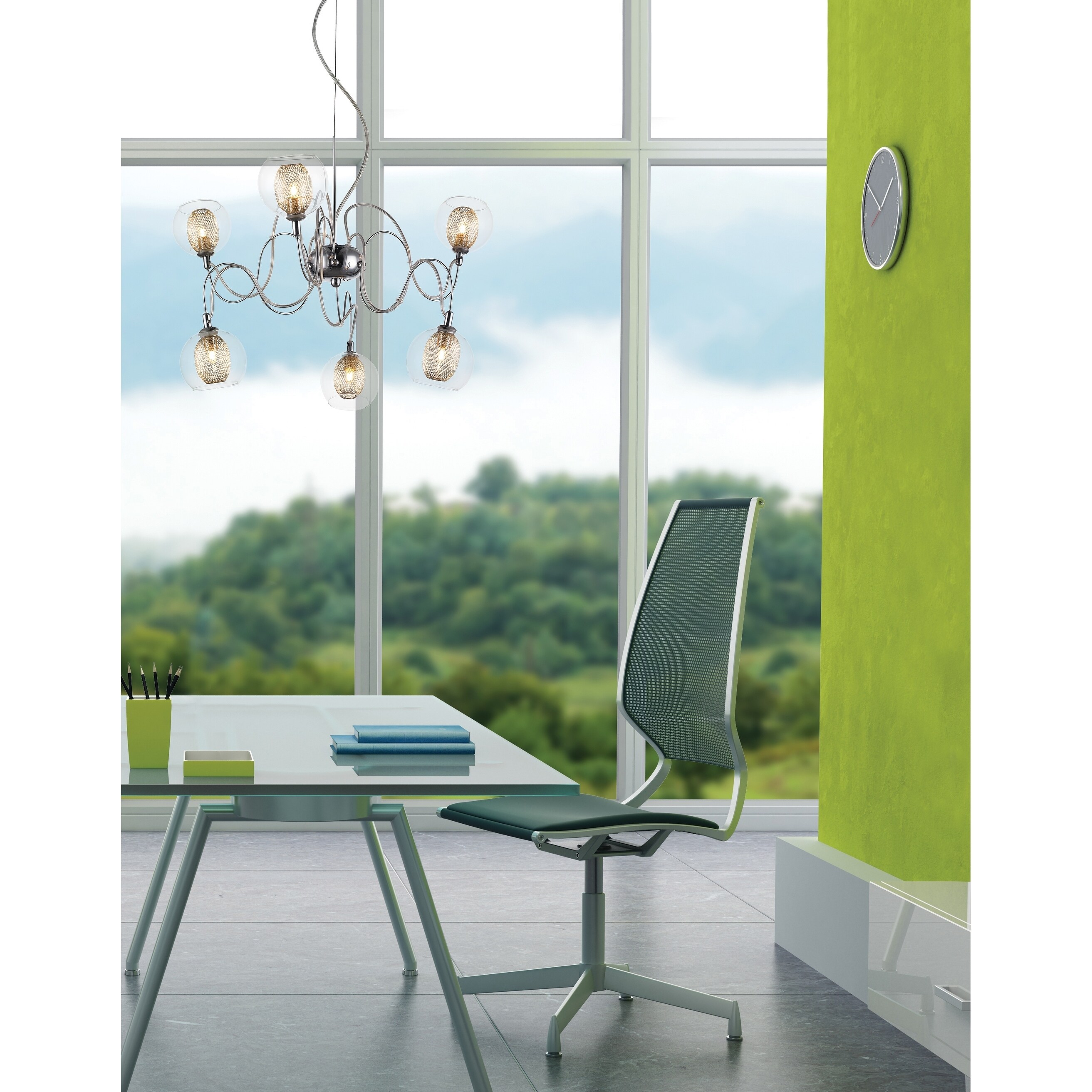 Avery Home Lighting Auge 6-light Chrome Chandelier (Agai Chrome Chandelier) - Chandeliers For Bedrooms by Overstock.com