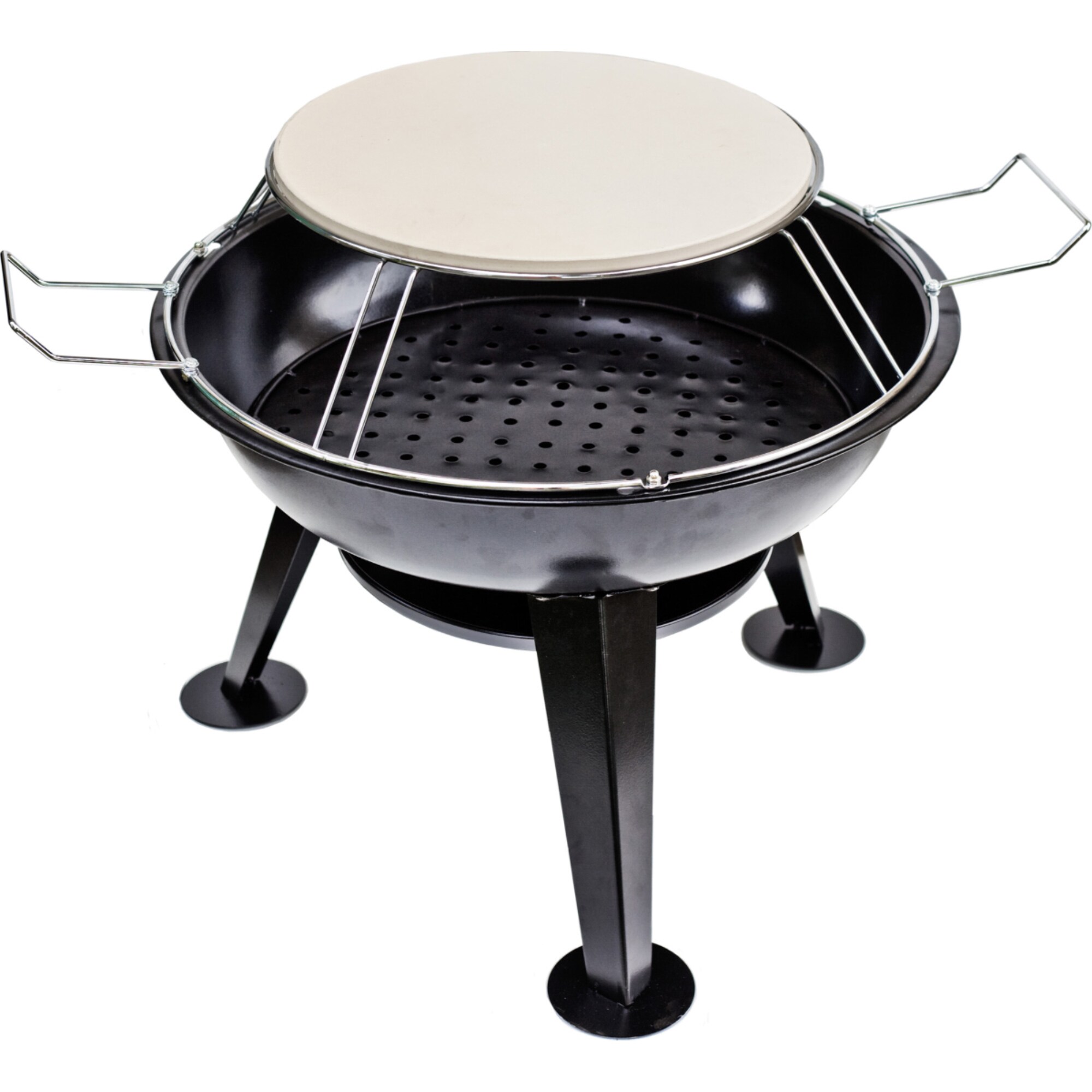 Steel 3 In 1 Pizza Firepit Overstock