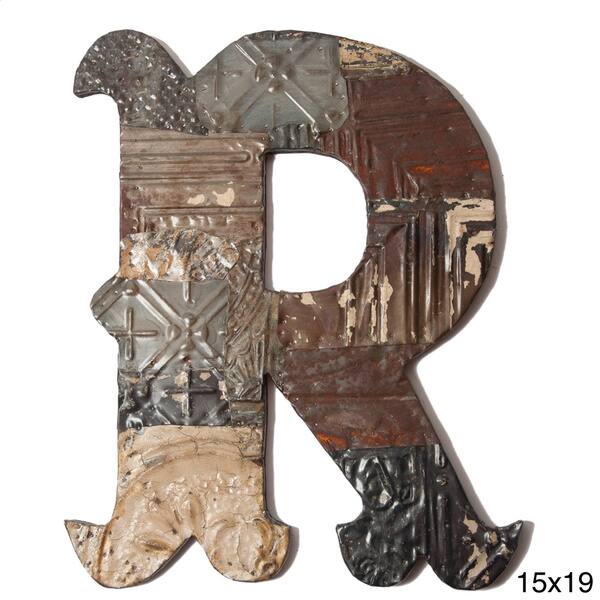 Ozark Folk Art Reclaimed Tin Letter R - Bed Bath & Beyond - 9242896
