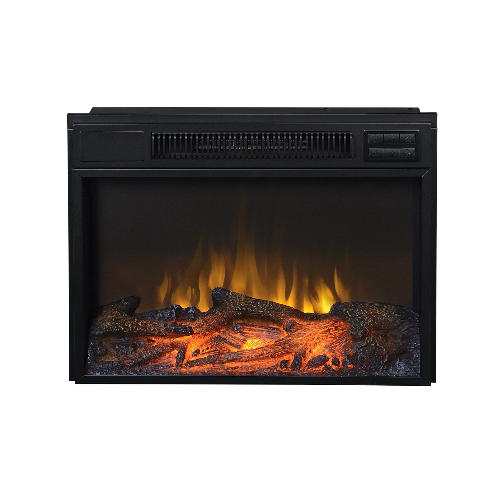 Shop Black Metal 24 Inch Electric Firebox Insert Overstock 9242916