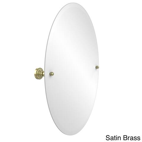Allied Brass Dottingham Collection Unframed Oval Bathroom Tilt Wall Mirror