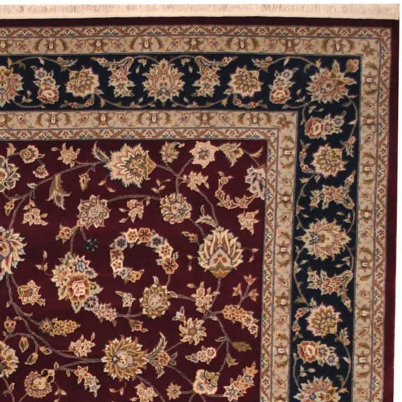 Handmade One-of-a-Kind Tabriz Wool and Silk Rug (India) - 8'10 x 12'