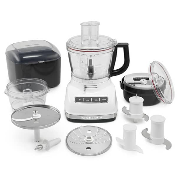 KitchenAid KFP1466WH White 14-cup Food Processor with Commercial-style Dicing  Kit - Bed Bath & Beyond - 9246152