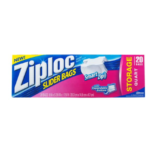 Ziploc EZ Zipper 1-quart 20-count Storage Bags (Pack of 12) - On Sale - Bed  Bath & Beyond - 9246214