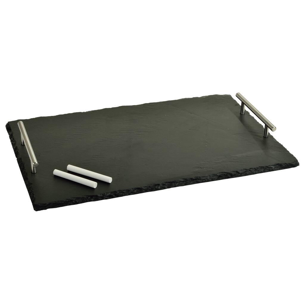 Picnic at Ascot - Bamboo / Slate Cheese Board with Soapstone Chalk