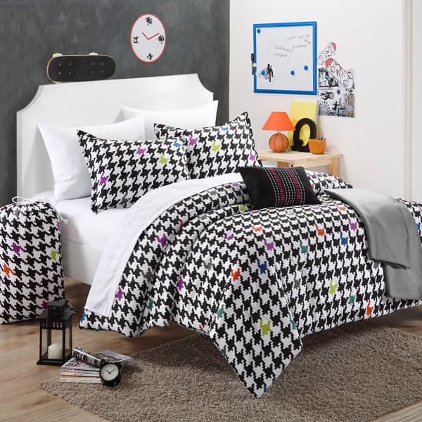 Shop Chic Home Michelle Black White 9 Piece Dorm Room Bedding Set