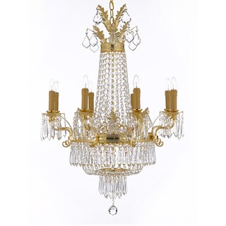 Gallery Empire Crystal 12-light Gold Chandelier (gold) - Chandeliers For Bedrooms by Overstock.com