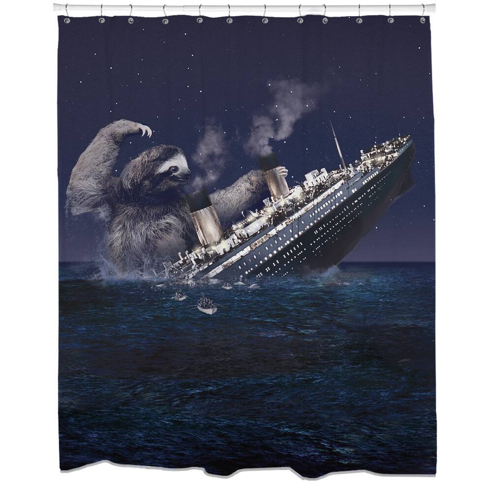 Sloth Titanic Shower Curtain