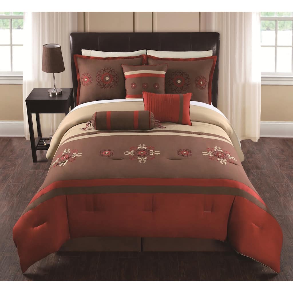 Sahara 7-piece Embroidered Comforter Set