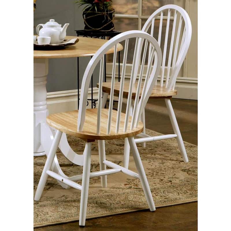 Hania Two-Tone Windsor Spindle Back Dining Chairs (Set of 4)