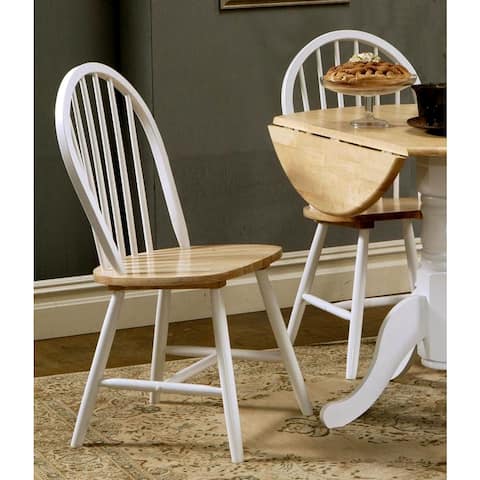 Hania Two-Tone Windsor Spindle Back Dining Chairs (Set of 4)
