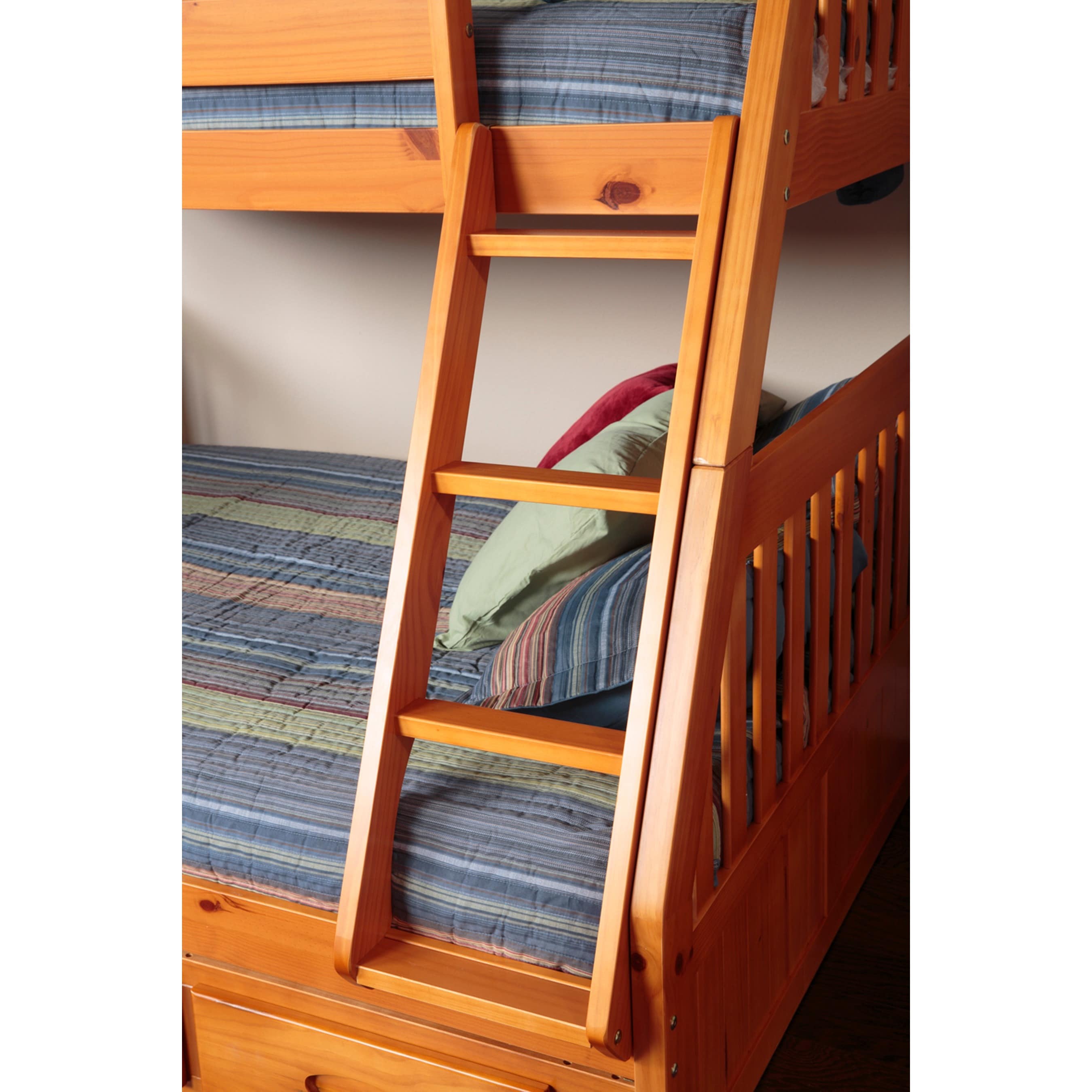 pierre twin over full bunk bed with drawers