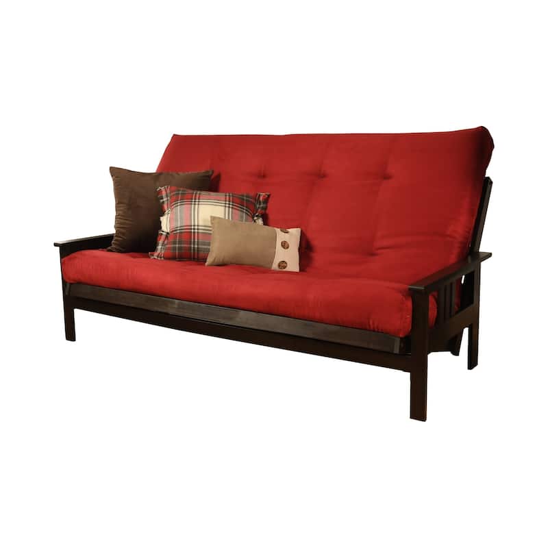 Porch & Den DeSoto Hardwood/ Suede Queen-size Futon Set