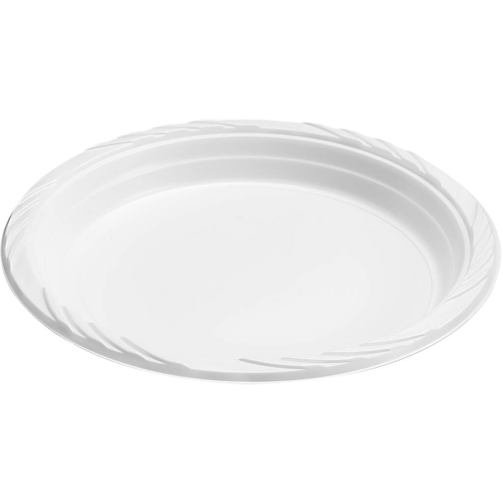 Elite Settings 9-inch White Disposable Plastic Plates (400 Count)