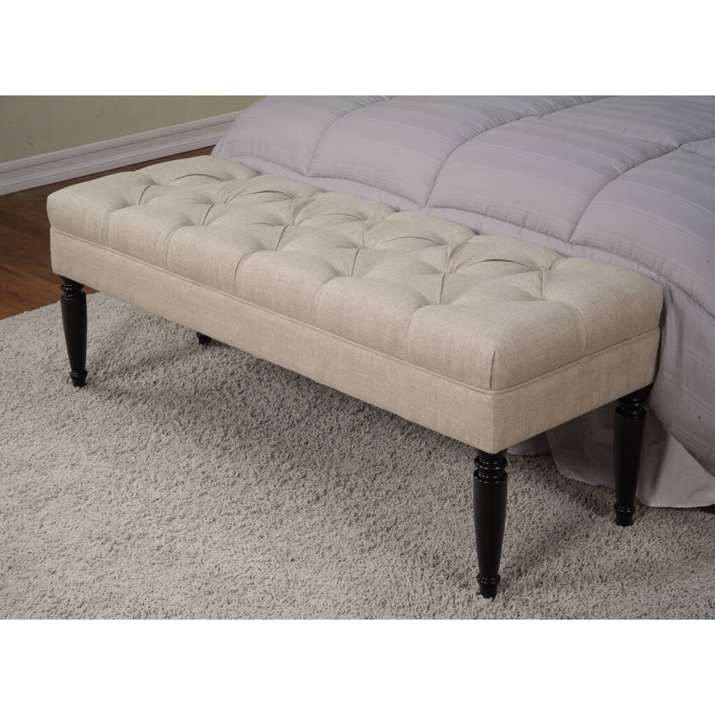 Claudia Diamond Secret Natural Tufted Bench