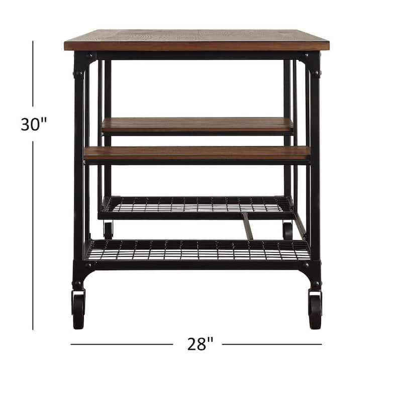 Nelson Industrial Modern Rustic Storage Desk by iNSPIRE Q Classic