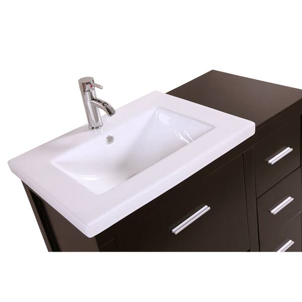 Fascinating kokols vanity set Kokols Free Standing Bath Vanity Cabinet With Drop In Porcelain Sink Combo Overstock 9250506