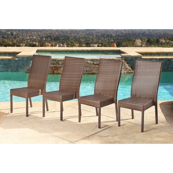 Shop Abbyson Palermo Outdoor Wicker Dining Chairs (Set Of 4) - Free Abbyson Palermo Outdoor Wicker Dining Chairs (Set of 4) - Shop Abbyson Palermo Outdoor Wicker Dining Chairs (Set Of 4) - Free
