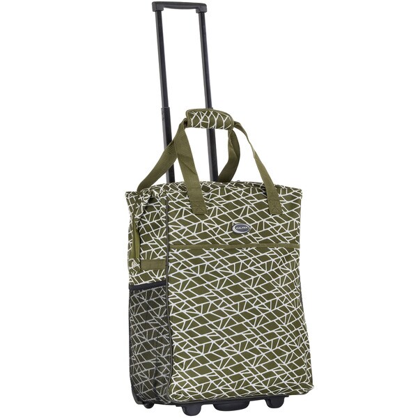 CalPak 'Big Eazy' 20inch Washable Rolling Shopping Tote Bag Free