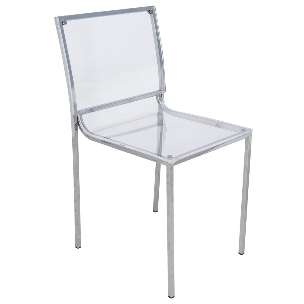LeisureMod  Almeda Lucite Acrylic Clear Dining Side Chair (Almeda Acrylic Clear Dining Chair)