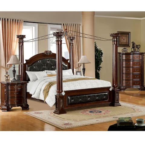 Furniture of America Leb Traditional Brown 3-piece Bedroom Set
