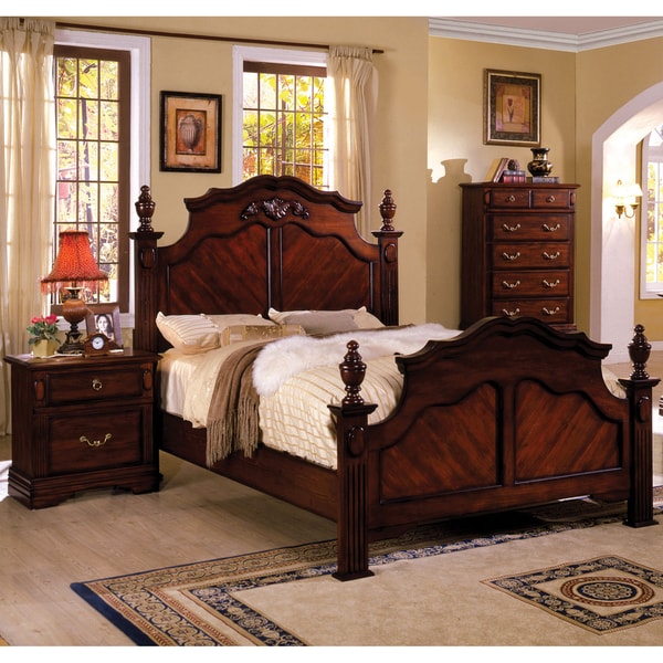 Shop Furniture of America Westin Traditional 3-piece Dark Cherry Poster ...