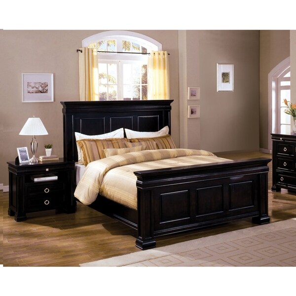 Claresse Traditional Espresso 2 Piece Panel Bedroom Set On Claresse Traditional Espresso 2 Piece Panel Bedroom Set