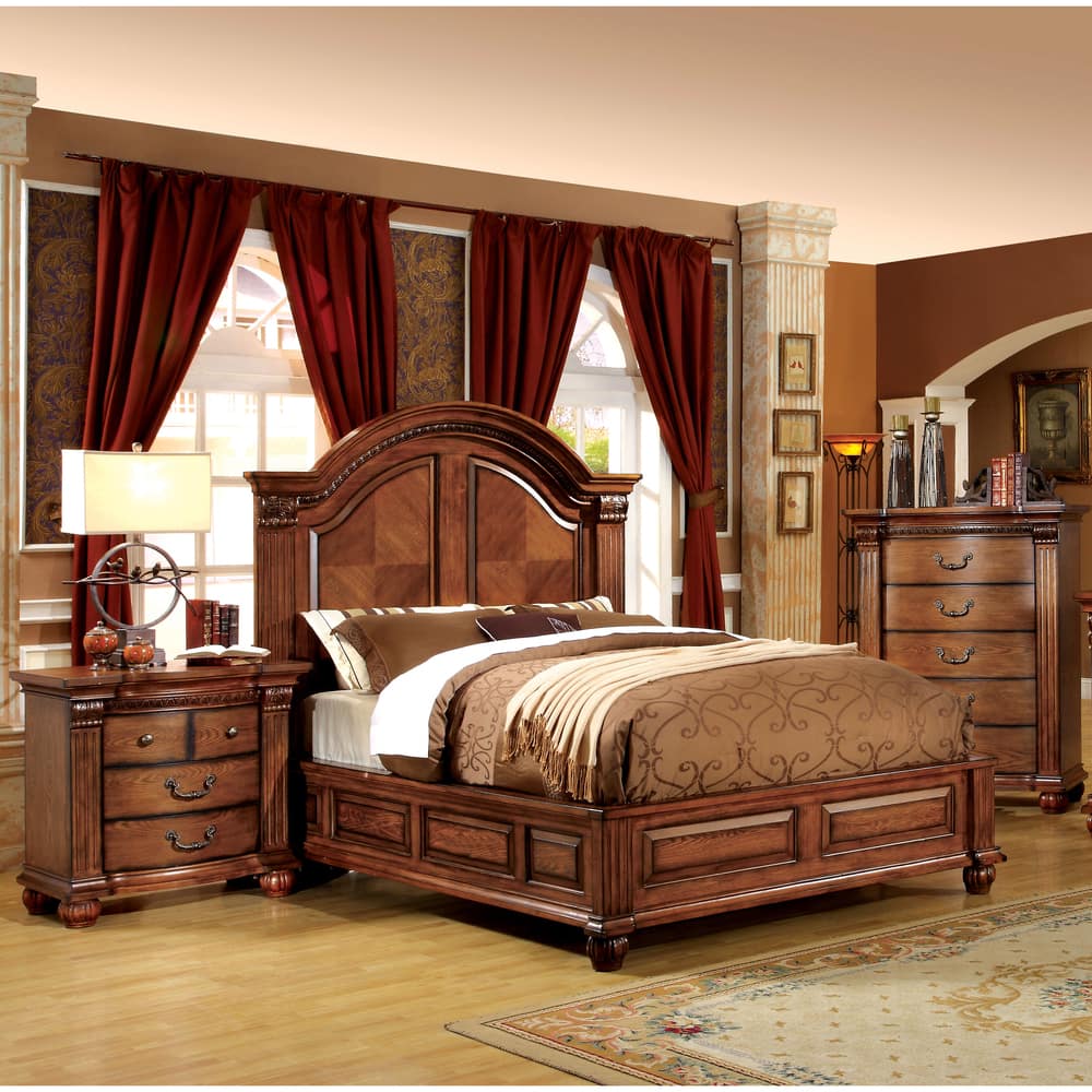 Furniture of America Feb Traditional Oak 3-piece Bedroom Set