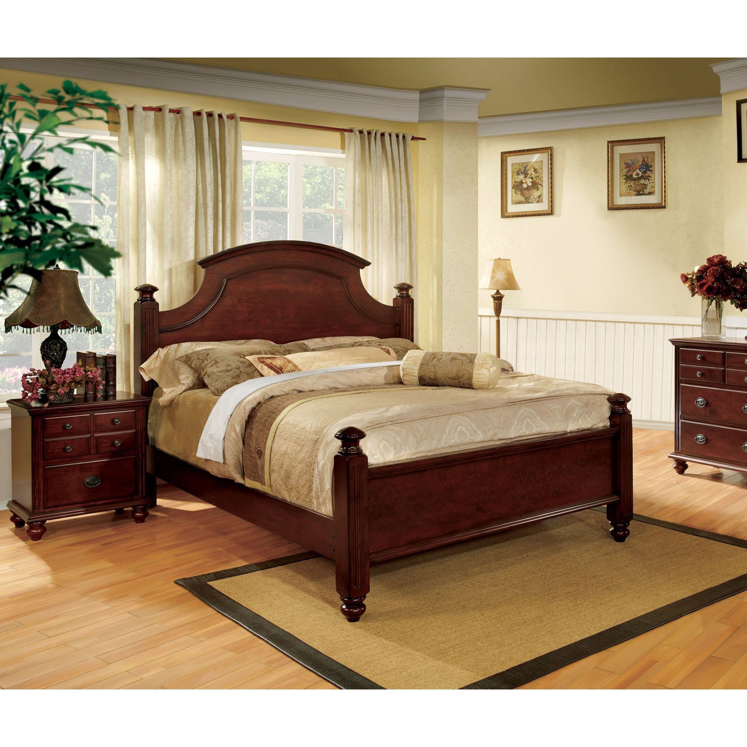 Furniture Of America Seb Traditional Cherry 2 Piece Bedroom Set