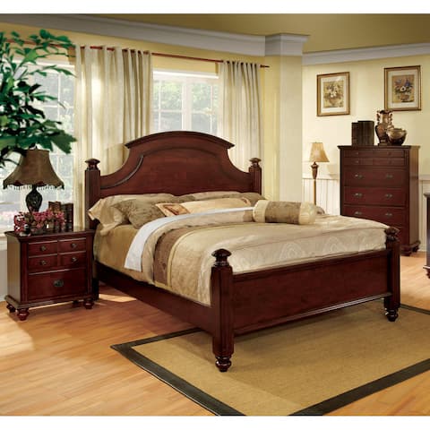 Furniture of America Zeb Traditional Cherry 3-piece Bedroom Set
