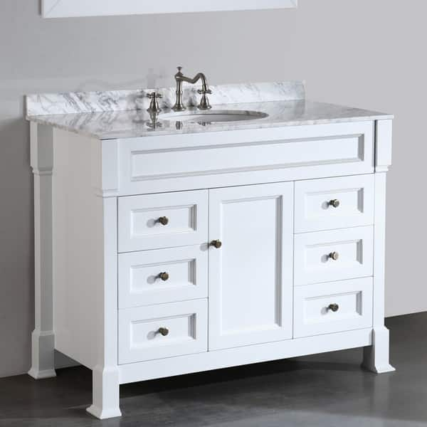 Shop 43 Inch Bosconi Sb 278wh Contemporary Single Bathroom Vanity Overstock 9252038