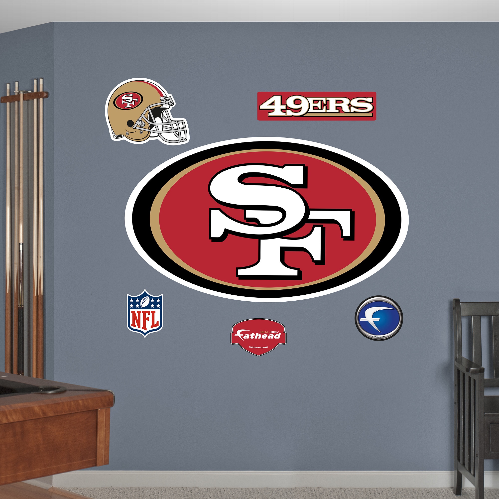 San Francisco 49ers Door Sticker Peel and Stick Removable Door Wallpaper  Decor