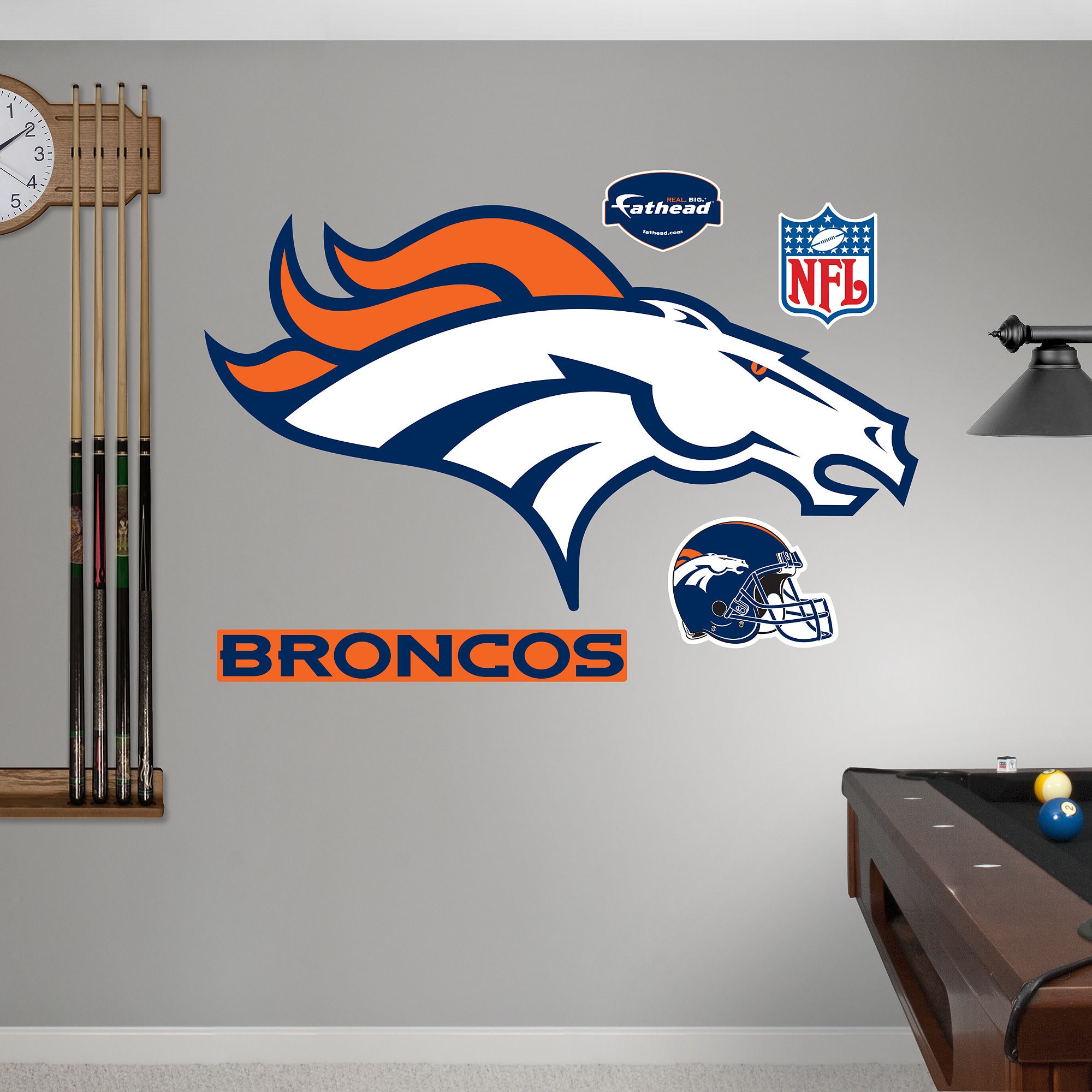 Fathead Denver Broncos Logo Wall Decals