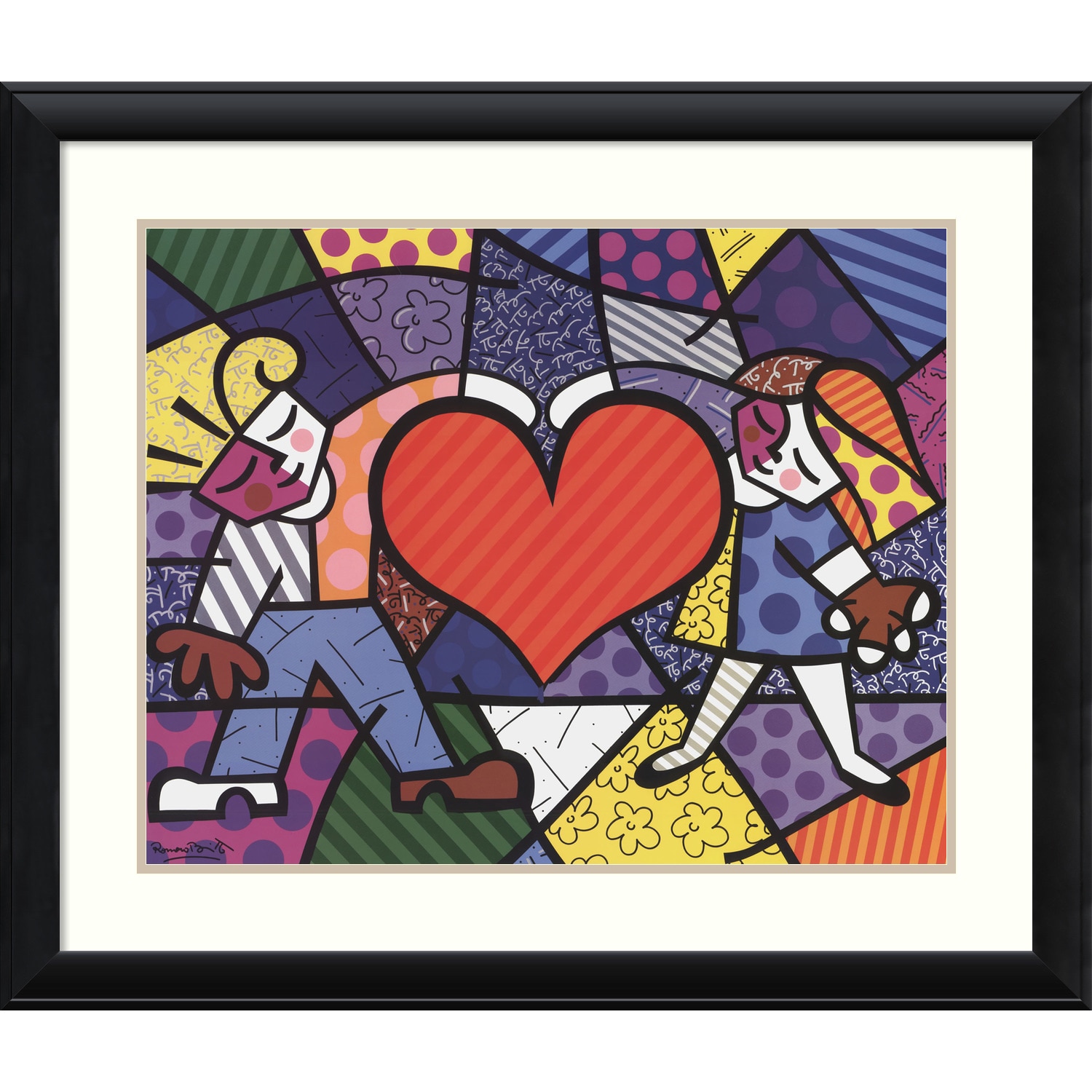 Heart Kids by Romero Britto Children Objects Hearts Pop Art Whimsical Print  Poster (Choose Size)